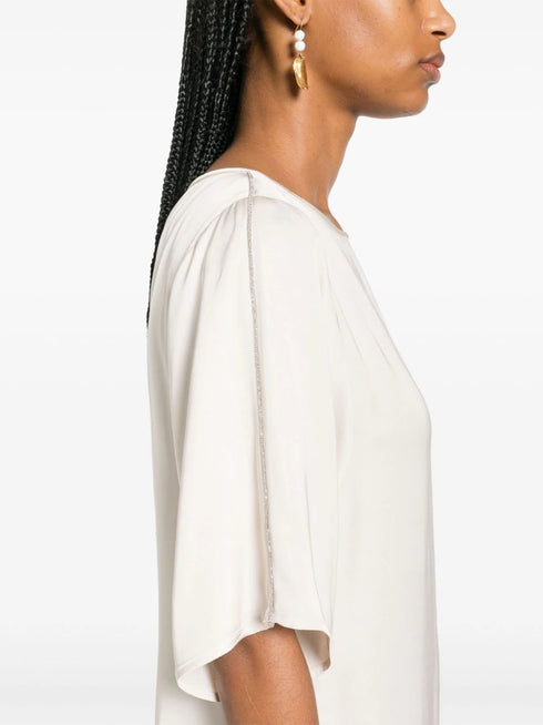 vestido midi de satén